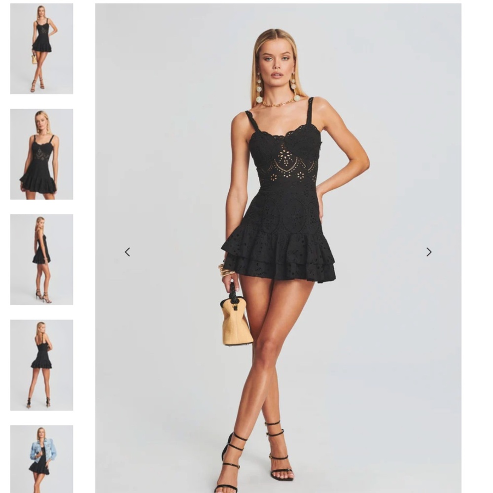 Charo Ruiz Black Marianne Mini Dress Sz M